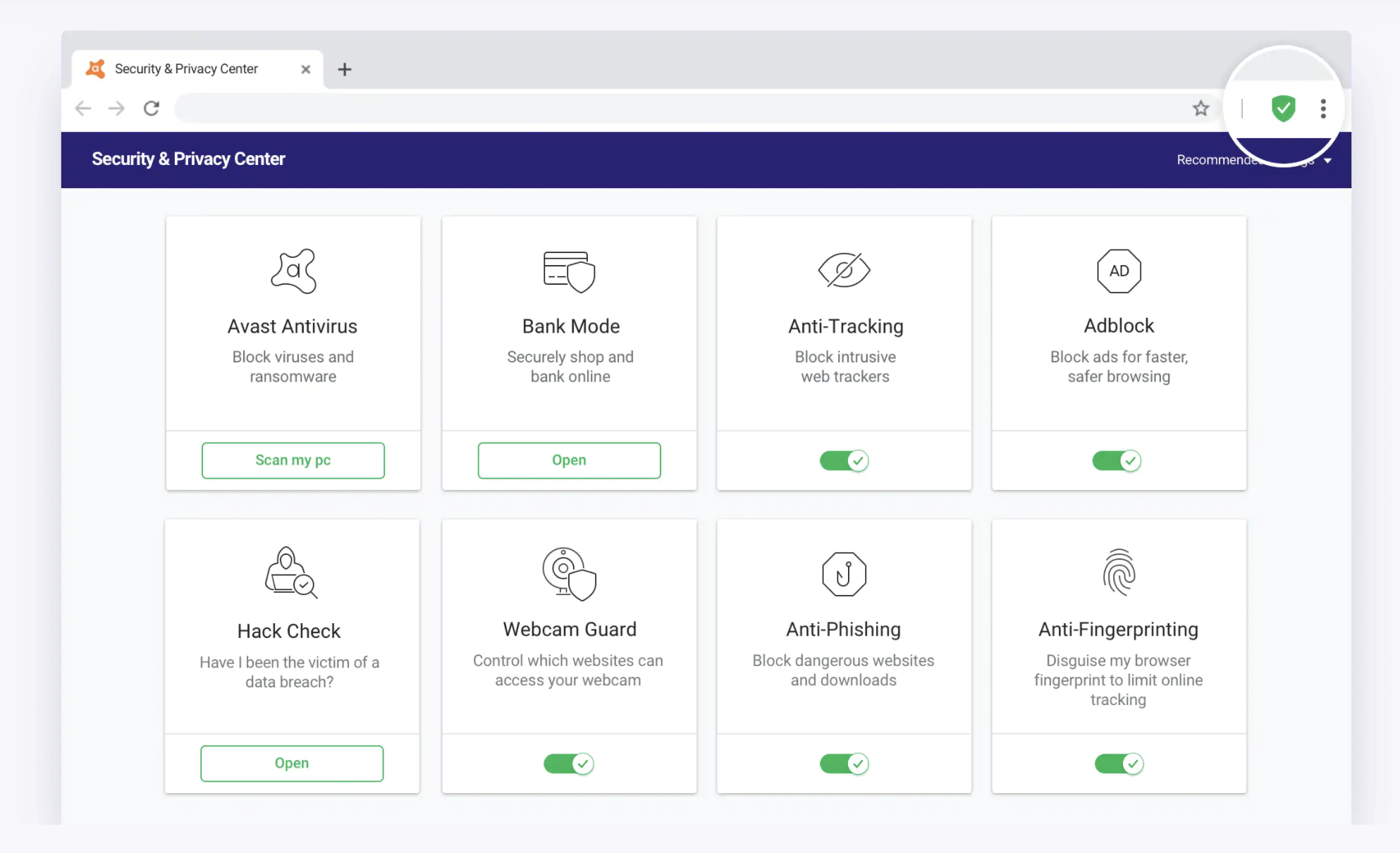 screenshot of Avast Secure Browser